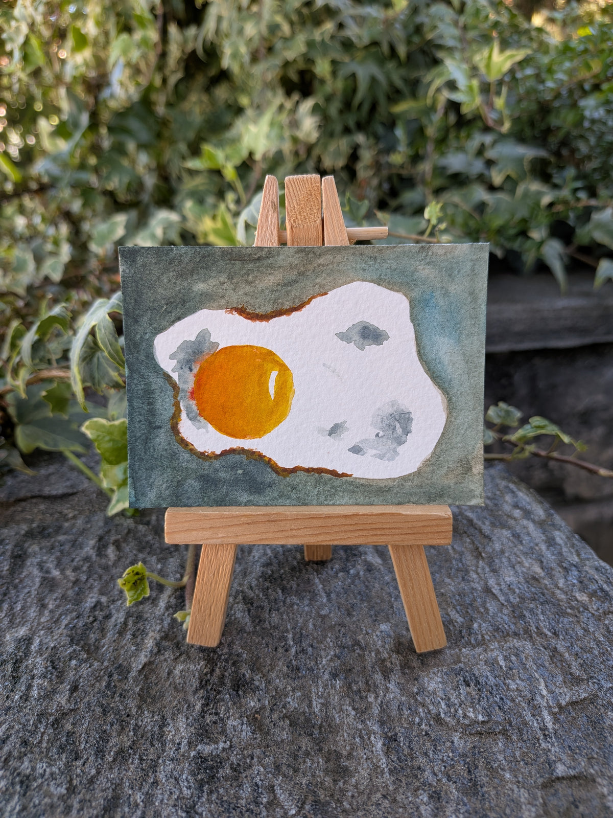 Fried Egg Original ACEO | breakfast food brunch