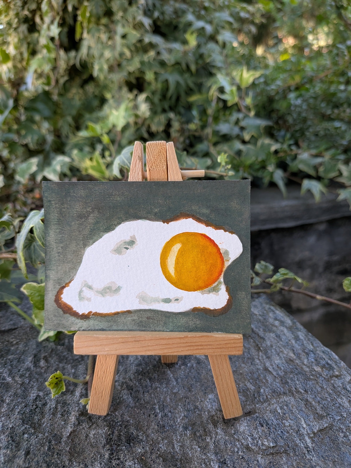 Fried Egg Original ACEO | breakfast food brunch